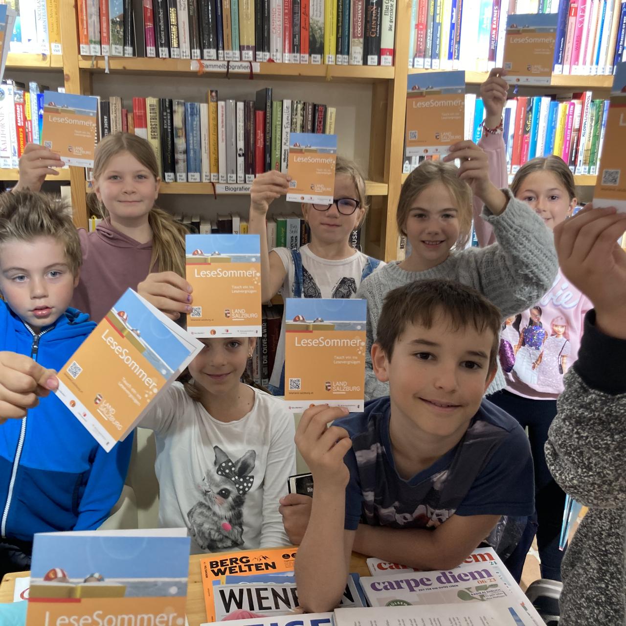 Lesesommer - Kinder in der Bücherei